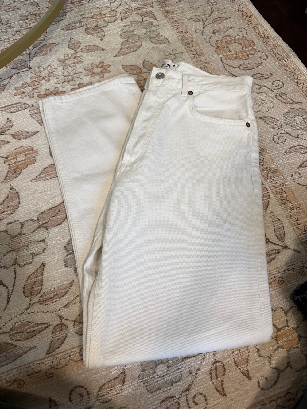 Agolde Straight-Leg Jeans in White